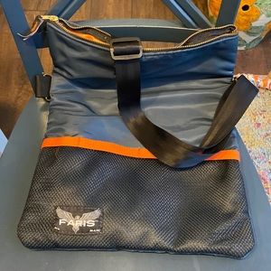 Faris- Mase in the USA- Navy Messenger Bag/purse